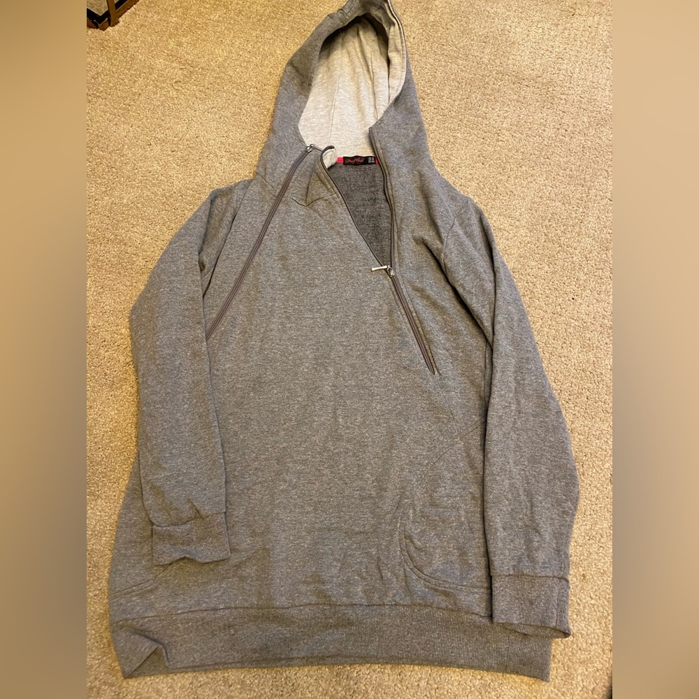 Zip down maternity / nursing hoodie!